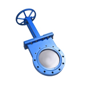 Vanne à opercule à siège souple de 80 mm et 150 mm, à engrenage conique, pour applications marines, avec corps en fonte et raccord à bride - Product Image 1