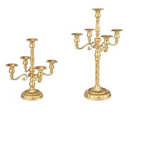 Candelabro de Hierro para Decoración de Mesa de Boda, Portavelas de Hierro con Múltiples Cabezas, Decoración Romántica para Cena a la Luz de las Velas, Premium
