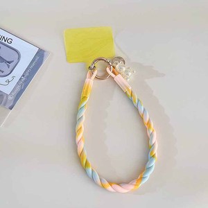 女性の女の子のためのルミナスベアユニバーサルかわいい電話キーチェーンリストストラップ付きの新しいColoful携帯電話チャームロープショートストラップ - Product Image 1