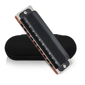 EVA Carrying Case Compatible With Diatonic Harmonica Key of G 10 Holes 20 Tones 008K Blues Harp Mouth Organ Harmonicas