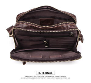 Мужская винтажная сумка-мессенджер из натуральной воловьей кожи, сумка через плечо для 7,9 - Product Image 4