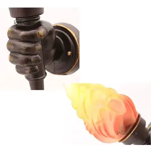 Lampada da Parete Creativa in Alluminio a Forma di Torcia, Luce da Esterno per Giardino, Cortile, Portico, Soggiorno, Camera da Letto, Scale, Corridoio, Ristorante, Caffè - Product Image 6