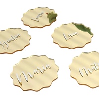 Nouvelles Plaques de Table Ondulées en Acrylique Vierge, Numéros de Sièges et Étiquettes Nominatives DIY pour Décoration de Mariage et Fêtes