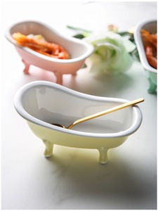 Ciotola in Ceramica <span class=keywords><strong>per</strong></span> Budino, Mini Vasche da Bagno, Contenitore <span class=keywords><strong>per</strong></span> Ghiaccio, Tazza Rosa <span class=keywords><strong>per</strong></span> Casa e Bevande - Product Image 5