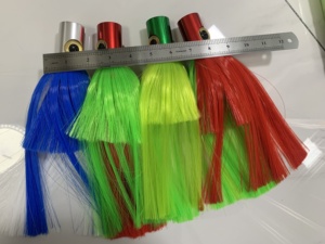 11 pouces cuivre tête Ilander pêche à la traîne leurre avec cheveux en Nylon pour jeu pêche leurre insulaire leurres matériel de pêche - Product Image 4