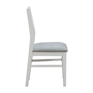 Elegante Silla de Comedor Blanca de Madera con Asiento Acolchado Tapizado, Muebles de Restaurante de Madera de Pino, Artículo Popular al por Mayor - Product Image 2