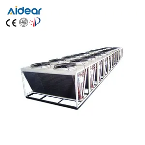 Aidear Industrial V Tipo Dry Cooler Evaporative Freezer Unidad de compresor para almacenamiento en frío PLC Core Components