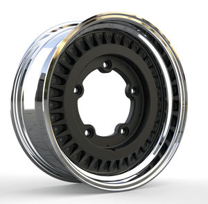 17X6.5 gris oscuro ancho 5X205 ET 35 3 piezas sándwich Vintage <span class=keywords><strong>rueda</strong></span> coche 2 piezas ruedas de aleación forjadas - Product Image 4