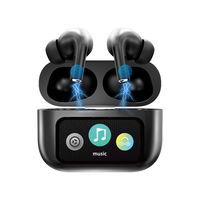 Écouteurs sans fil Bluetooth 5.4 avec écran tactile multifonctionnel, suppression du bruit ANC/ENC et application