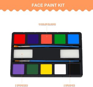 Kit <span class=keywords><strong>de</strong></span> <span class=keywords><strong>Pintura</strong></span> Facial a Base <span class=keywords><strong>de</strong></span> Agua No Tóxica para Halloween, Venta al Por Mayor OEM, <span class=keywords><strong>Pintura</strong></span> Corporal Vegana <span class=keywords><strong>de</strong></span> Larga Duración para Disfraces Infantiles - Product Image 2