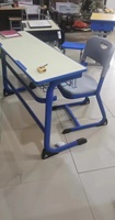 Ensemble bureau et chaise double réglable pour étudiants mobilier scolaire pour enfants en vente