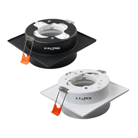 Support de Downlight LED Rond Blanc Noir pour Module de Lampe, Boîtier de Spot LED MR16, Cadre de Downlight LED GX53