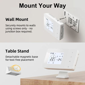 Thermostat d'ambiance sans fil RF intelligent RKHK pour système de chaudière à gaz, <span class=keywords><strong>compatible</strong></span> avec l'application Smart Life et les commandes vocales Google Alexa Smart <span class=keywords><strong>Nest</strong></span> Learning - Product Image 5