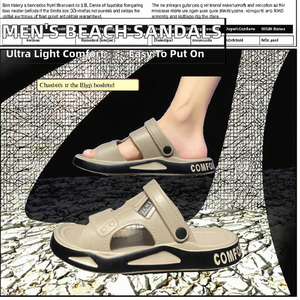 Men's Summer Beach Outdoor Platform <b>Shoes</b> Light Breathable Wear-Resistant Casual Trend Dual-Purpose <b>Driving</b> Sandals - Product Image 2
