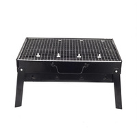 Barbecue pliant épaissi sans fumée pour 3-5 personnes, portable, extérieur, domestique, au charbon de bois, petit four noir en fer, pour le camping