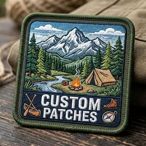 Customized Size Merrow Border Design Travel Patch Own Your Name Sew <b>Iron</b> on Printing Logo Fabric Badge Woven Embroidered Patches - Product Image 1