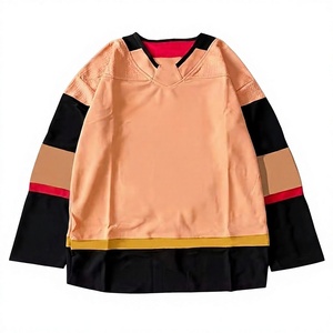 Maillot de hockey sur glace pour homme en coton/fibre de bambou, vierge, pour sublimation, personnalisable, respirant, avec logo imprimé sur le devant - Product Image 1