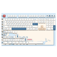 Royal Kludge anime 124 touches, sublimation thermique, touches personnalisées, rétroéclairées, keycap en PBT pour clavier mécanique