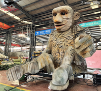 Estatua de Hombre de Piedra de Silicona de Gran Tamaño, Modelo de Monstruo, para Decoración de Espacios Comerciales