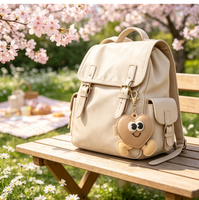 Gantungan & Liontin PVC Bentuk Hati Kartun Lucu HS27, Rantai Gesper Bunga untuk Tas Ransel, Tas Tangan, Tas Selempang, Gantungan Sepatu