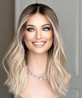 Kingdom Virgin European Hair Blonde Highlight Color HD Lace Top avec Scalp réaliste Diamond Net Luxe Lace Front Perruque pour femmes