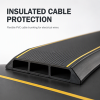 Goulotte de protection de câbles en PVC souple pour gestion des fils au sol