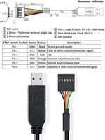 FTDI USB a TTL serie, 5V Cable adaptador de 6 pines 0,1 pulgadas de paso hembra Header UART IC FT232RL Chip Windws 10 8 8 Linux MAC