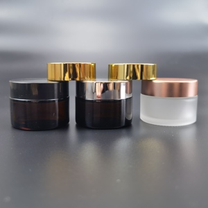 Envase de Vidrio Transparente de Lujo Ecológico con Tapa Dorada/Plateada de 15g 20g 30g 50g 60g 100g 150g 200g para Cosméticos, Cremas y Productos Faciales - Product Image 3