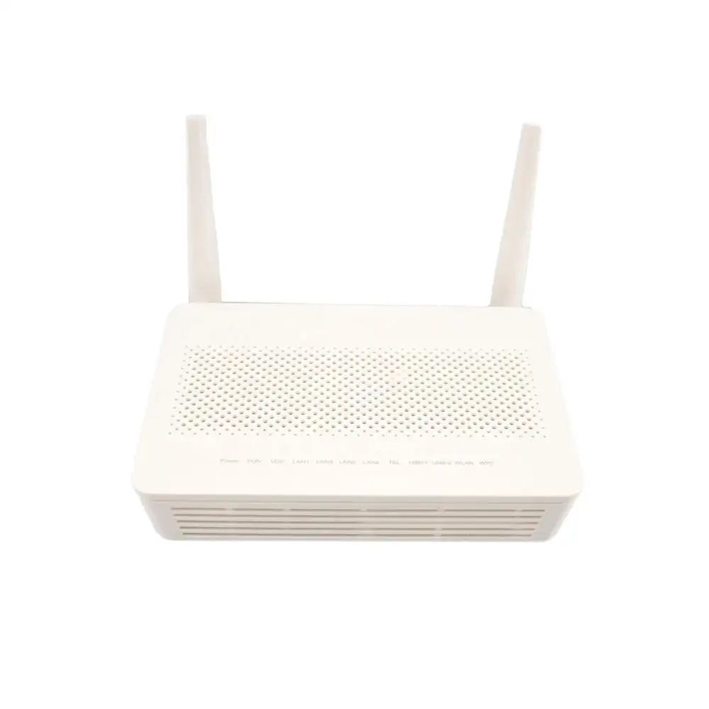 FTTH <span class=keywords><strong>Modem</strong></span> yönlendirici HS8546V5 GPON ONT ONU 4GE + 1TEL + 2USB + WIFI bağlantı noktası 2.4G 5G çift bant WiFi 5DBI büyük antenler