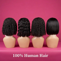 Perruque en cheveux humains bob à dentelle droite de 12 pouces, 13x4 4x4, dentelle transparente HD, perruques frontales à dentelle, perruques bob courtes pour femmes, 100% cheveux humains