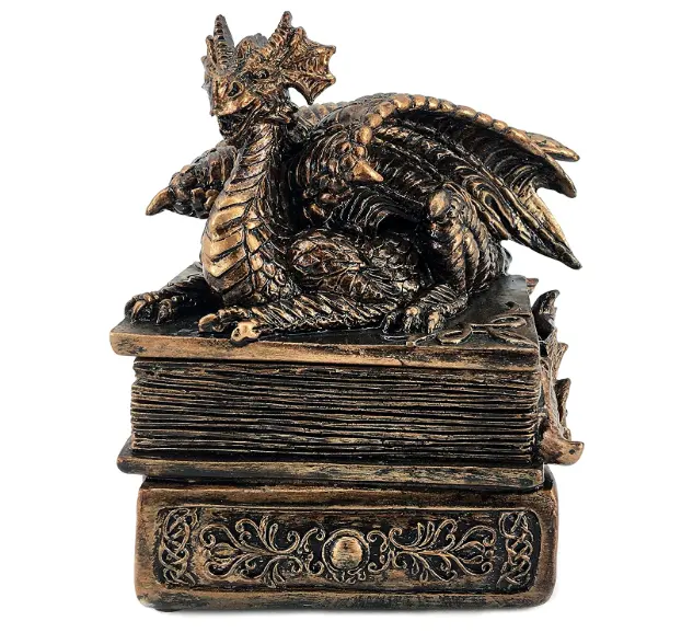 High Quality Dragon Trinket Box Statue