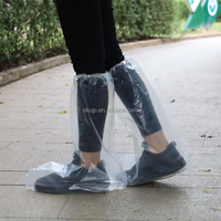 Couvre-chaussures pluie bottes jetables avec anneau en caoutchouc ferme couvre-chaussures jetables