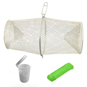 Nouveau Design en Couleur Argent Pliant Portable Galvanisé Minnow & Crawfish Piège en Acier Minnow Piège en Acier Longueur 17 ''Fond 4'' - Product Image 5