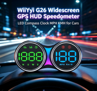 2026 WiiYii G27 USB Plug and Play GPS HUD Compteur de vitesse Écran large LED Horloge Affichage tête haute pour toutes les voitures à essence