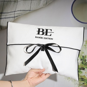 Marchio personalizzato Logo di cotone saia busta <span class=keywords><strong>per</strong></span> la polvere <span class=keywords><strong>per</strong></span> vestiti cosmetici riciclabili <span class=keywords><strong>per</strong></span> capelli in cotone borsetta busta - Product Image 4