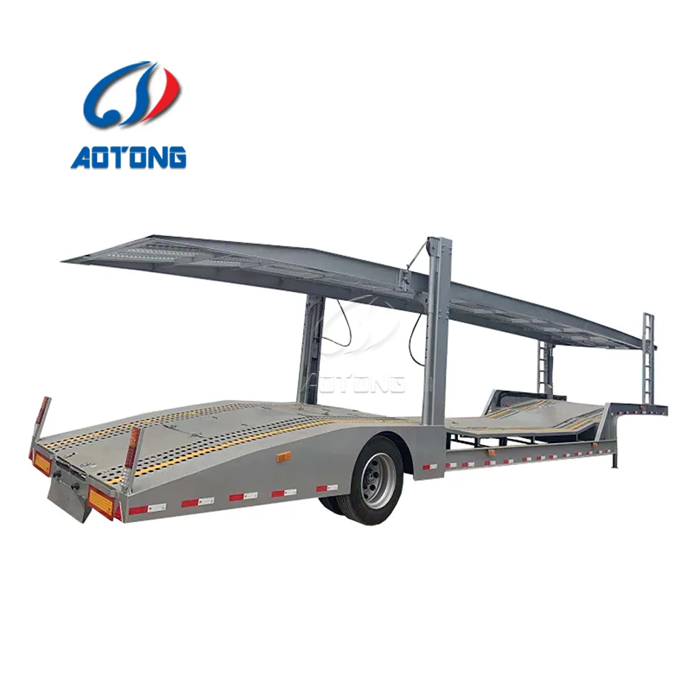 Manufacturer 2/3 axles 6-8 cars transport car carrier trailer car carrier trailer self loading for sale