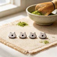 Perles tamis à matcha en forme d'animaux de dessin animé en acier inoxydable 316 pour remplacement de tamis à matcha, outil à thé, logo personnalisé