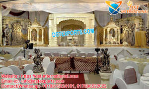 เวทีงานเลี้ยงฉลองงานแต่งงานอินเดียที่สวยงามทันสมัย ตกแต่งเวทีงานแต่งงานแบบเอเชียสุดอลังการ เวทีไฟเบอร์สำหรับงานแต่งงาน ลดราคาจากโรงงานในสหรัฐอเมริกา - Product Image 4