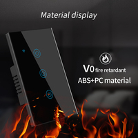 LangYeao US WiFi Smart Wall Light Switch 1/2/3/4 Gang Panel táctil con cable neutro Compatible con Tuya App & Smart Life