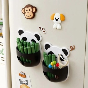 Cute Panda Magnetic Sealing <b>Clips</b> Holder Wall Mounted Food Bag Sealer Storage Box Kitchen Organizer Space Saving - Product Image 5