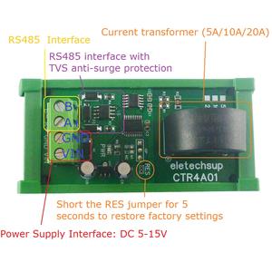 CTR4A01 5A/10A/20A 110 220V 50HZ/60HZ RS485 Collecteur de courant Ampèremètre MODBUS PLC Acquisition analogique de courant Transformateur CA - Product Image 3