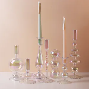 Handmade Personalizável Cor Nordic Glass Castiçal e Castiçal Outros Castiçais