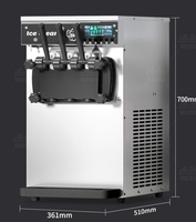 Commercial Automatique Petit Cône Sundae Machine À Crème Glacée Molle Bureau Source Électrique Verticale-Produit du fabricant