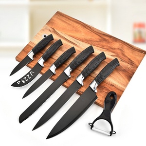 ชุดมีดทำครัวเคลือบสารกันติด 7 ชิ้น พร้อมด้ามจับลายทอ - Product Image 3