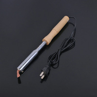 Fer à souder 100W à vente chaude, chauffage externe lourd, coude en cuivre, haute puissance, poignée en bois, machine à souder en plastique et en acier