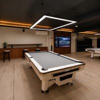 Lampe carrée moderne pour table de billard avec structure en fer - Accessoire de billard