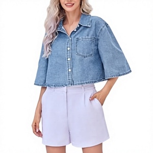 Custom Men's Denim <b>Jacket</b> Classic <b>Trucker</b> <b>Jacket</b> Light Blue Washed Denim <b>Jacket</b> Wholesale Supplier - Product Image 3