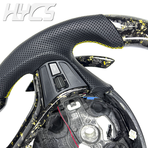 Volante Personalizado de Fibra de Carbono Forjada con LED y Cuero para Interiores de Automóviles <span class=keywords><strong>BMW</strong></span> F30 F32 F35 F20 F22 325 328 328i <span class=keywords><strong>330</strong></span> 335 - Product Image 4