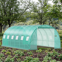 Serre tunnel portable en acier galvanisé et revêtement PVC à simple travée pour la culture hydroponique, facilement assemblable et écologique