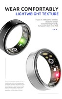 Nuevo Anillo Inteligente de Acero Inoxidable Resistente al Agua 5 ATM con Carga Inalámbrica y Análisis de Salud con IA para Android e iOS para Hombre